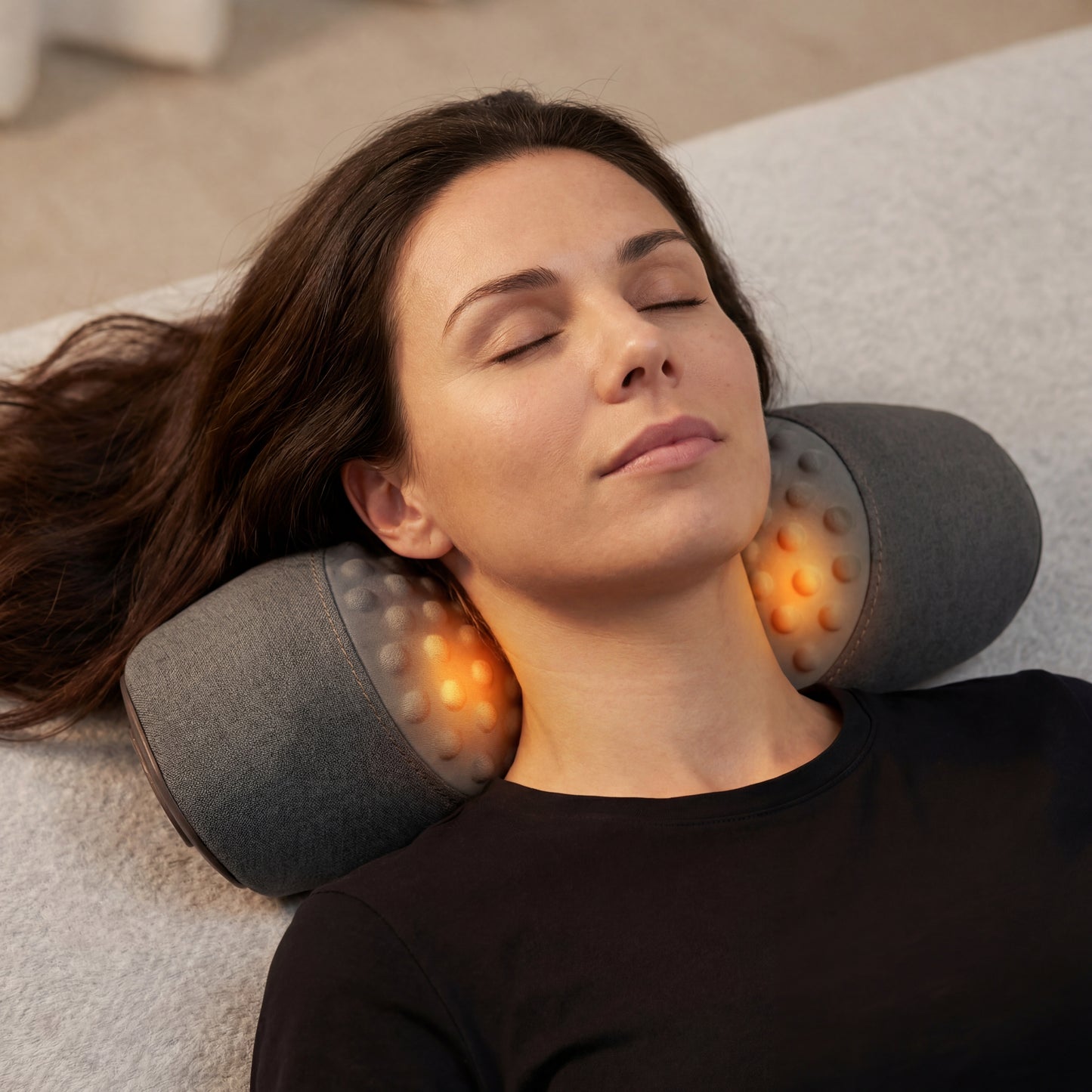 Massagekudde med värmeterapi